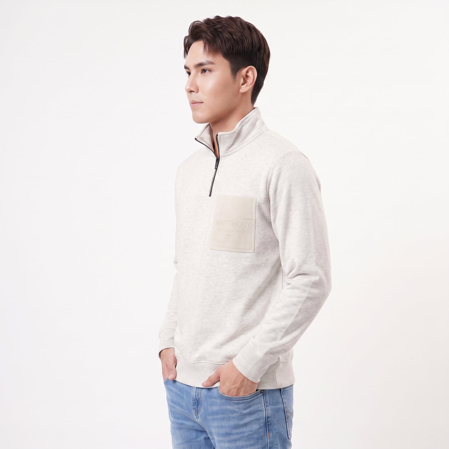 WATCHOUT PAKAIAN SWEAT SHIRT LENGAN PANJANG PRIA MONTANA HALF ZIP | REGULER FIT | JEANS | JK3000000