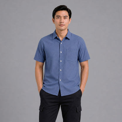 Watchout Kemeja Pria Lengan Pendek | Slim Fit | Jeans | JS5025700