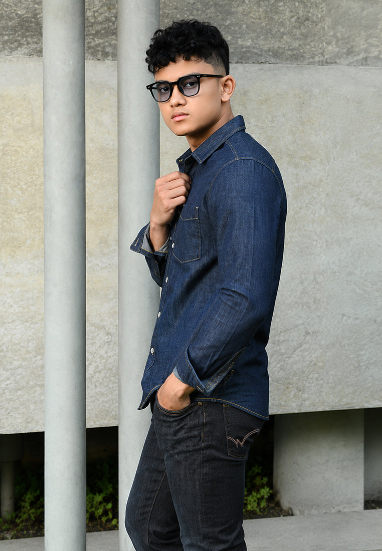 WATCHOUT KEMEJA PRIA LENGAN PANJANG | SLIM FIT | JEANS | JS3034010