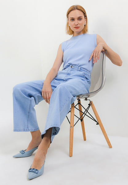 Triset Casual Celana Jeans Wanita Cullote Highwaist | Wide Leg | TP6005210