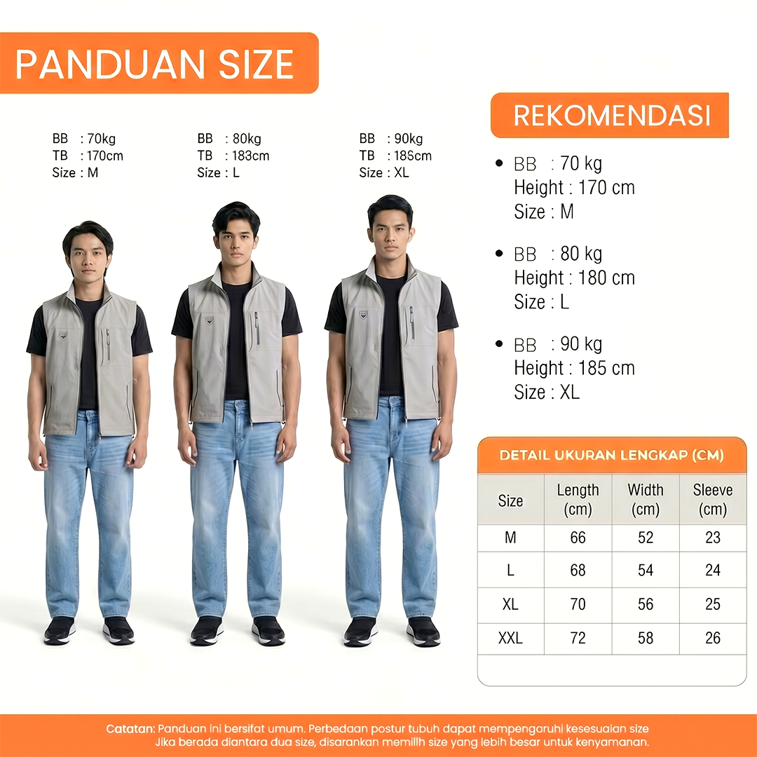 WATCHOUT PADDED VEST PRIA PERTH | REGULER | CASUAL | WJ600200009