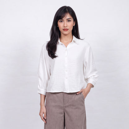 Triset Ladies Blouse Wanita Semi Crop Lengan Tujuh Perdelapan | Boxy Fit | LR3053970