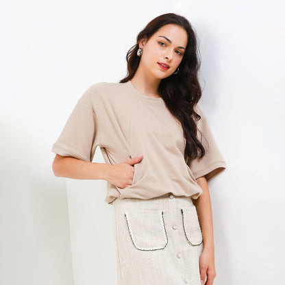 Triset Casual Pakaian Wanita GABY LOOSE CROP SWEATSHIRT - TK5033900