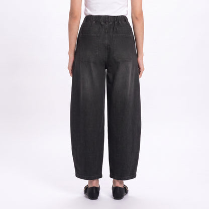 Triset Casual Celana Wanita Barrel Jeans Washed High Waist | Loose Fit | TP1006050