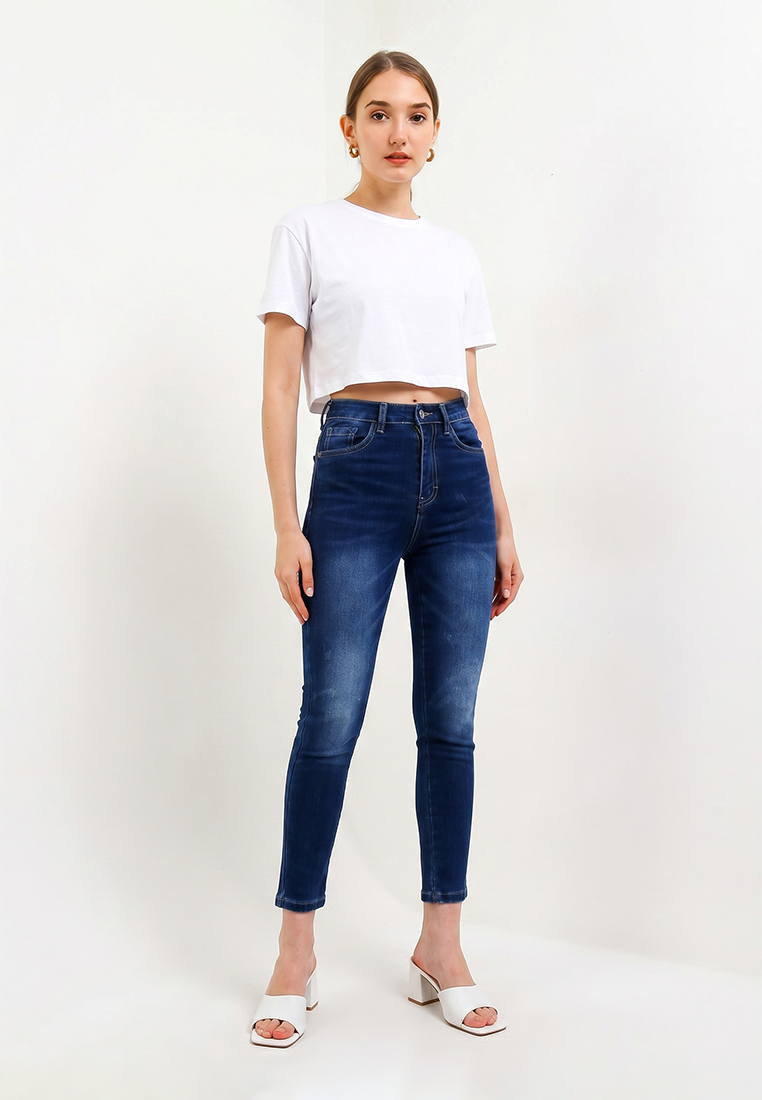 Triset Casual Skinny Jeans Wanita High Waist | Slim Fit | TP5007810