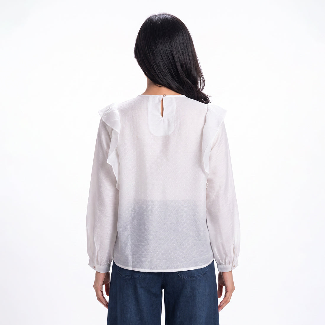 Triset Ladies Blouse Wanita Ruffle Lengan Panjang | Reguler Fit | LR305259A
