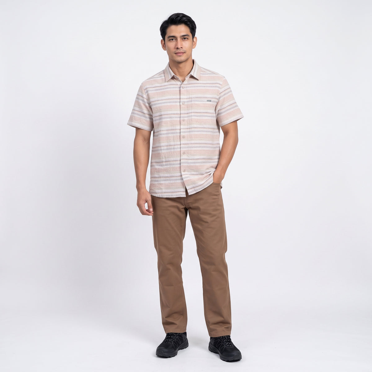 WATCHOUT KEMEJA LENGAN PENDEK PRIA | REGULER FIT | CASUAL | WS514890115