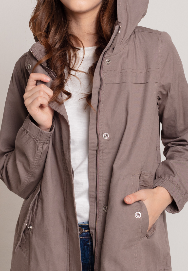 Triset Casual Jacket Parka Wanita Hoodie | Reguler Fit | TJ3029900