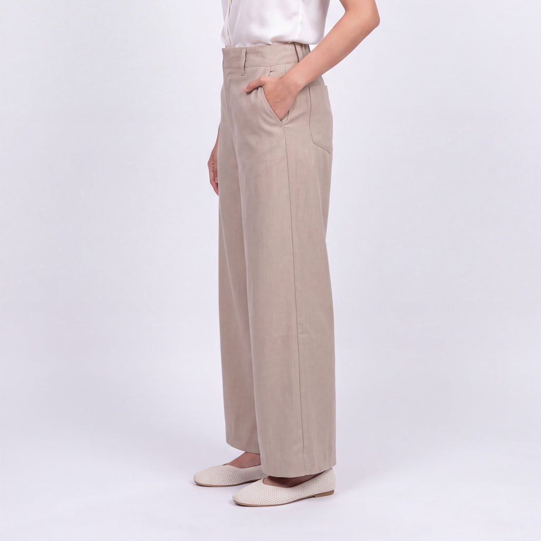 Triset Ladies Celana Panjang Wanita Corduroy Wide Leg Highwaist | Loose Fit | LP6005372