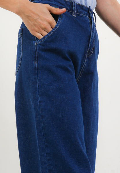 Triset Casual Celana Jeans Wanita Cullote Highwaist | Wide Leg | TP6005210