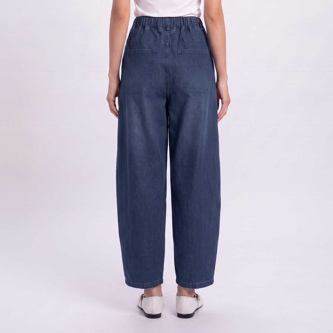 Triset Casual Celana Wanita Barrel Jeans Washed High Waist | Loose Fit | TP1006050