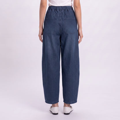 Triset Casual Celana Wanita Barrel Jeans Washed High Waist | Loose Fit | TP1006050