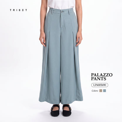 Triset Ladies Celana Panjang Wanita Palazzo Pants High Waist | Relaxed Fit | LP6005690