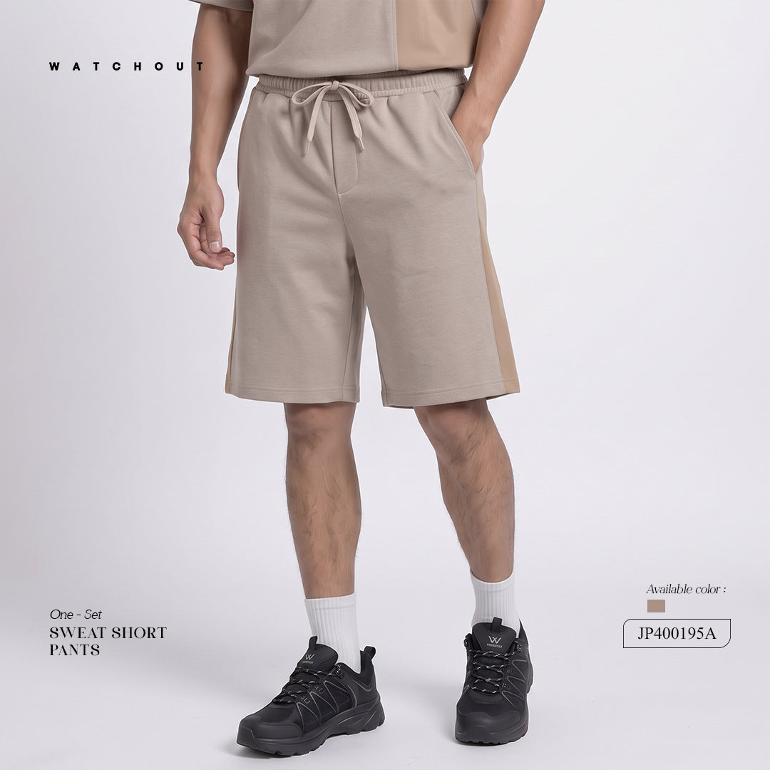 WATCHOUT CELANA PENDEK SWEAT SHORT PRIA ONE SET | REGULER FIT | CASUAL | JP400195A06
