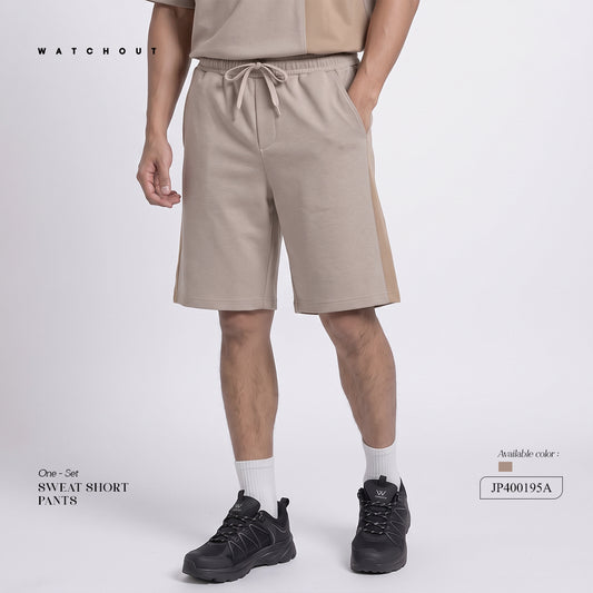 WATCHOUT CELANA PENDEK SWEAT SHORT PRIA ONE SET | REGULER FIT | CASUAL | JP400195A06