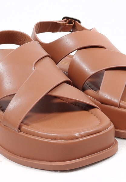 Triset Sandal Wanita | Casual | Cross Strap | Flat - TF8004303