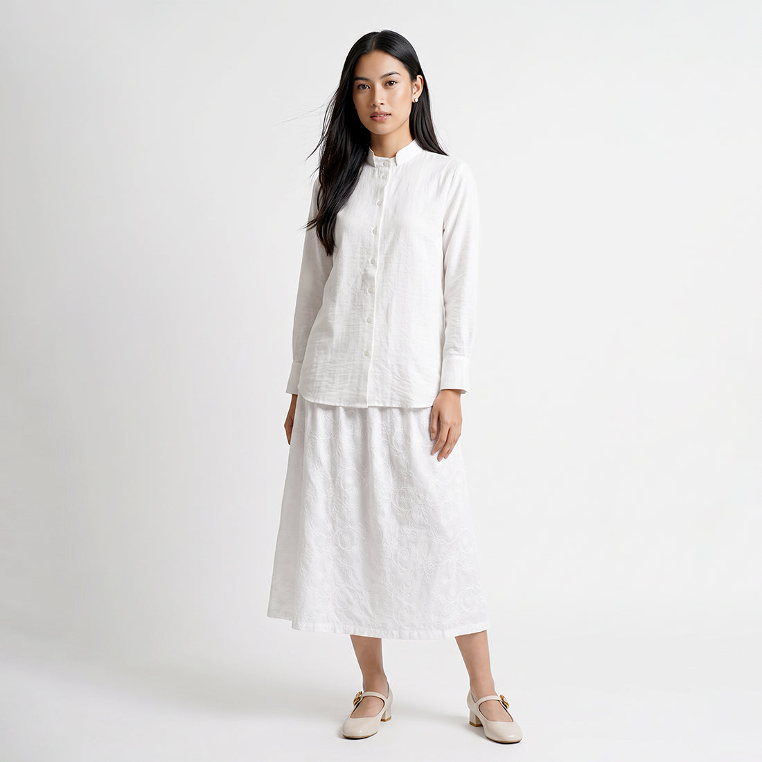 Triset Ladies Blouse Wanita Lengan Panjang Asimetris | Relaxed Fit | LR3052890