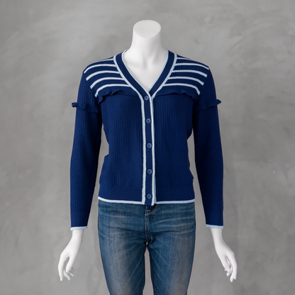 Triset Casual Cardigan Rajut Wanita Lengan Panjang Ruffle | Reguler Fit | TM3004330