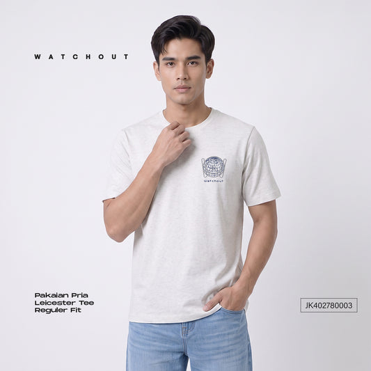 WATCHOUT KAOS PAKAIAN PRIA LENGAN PENDEK LEICESTER | BOXY FIT | JEANS | JK402780003