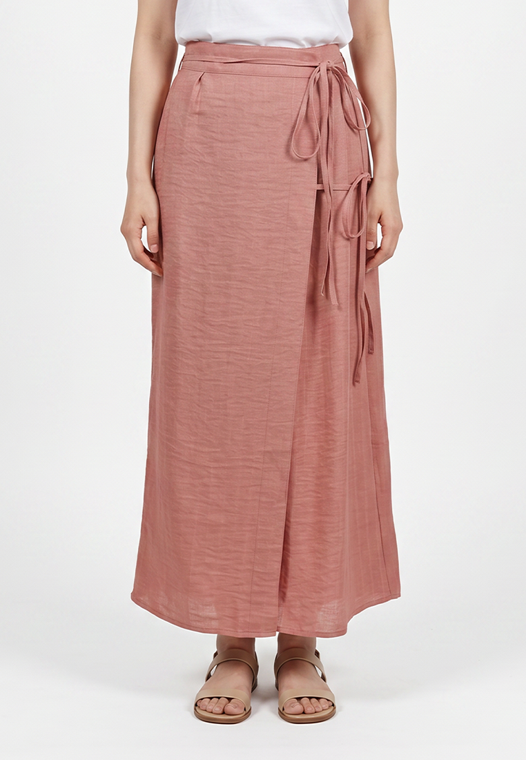 TRISET Rok Panjang Wanita Lilit Tali Samping | Reguler Fit | Casual Formal | TN3013630