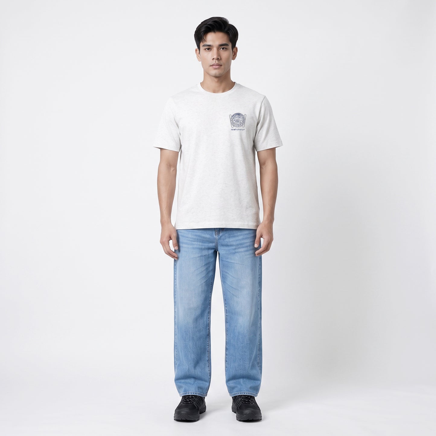 WATCHOUT KAOS PAKAIAN PRIA LENGAN PENDEK LEICESTER | BOXY FIT | JEANS | JK402780003