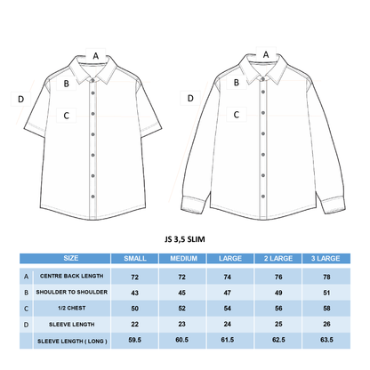 Watchout Kemeja Lengan Pendek Pria  | Slim Fit | Jeans | JS502530804