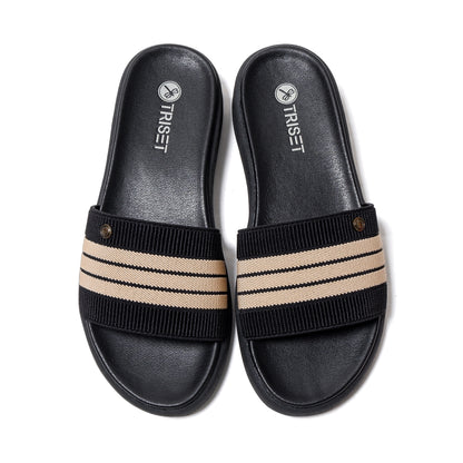 Triset Sandal Wanita | Strap Slides | Flat | Semi Formal | TF6100609