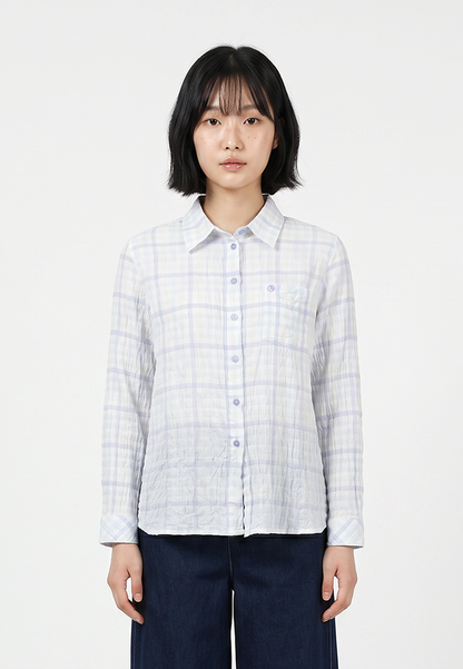 Triset Casual Blouse Crinkle Wanita Lengan Panjang | Reguler Fit | TR3106271