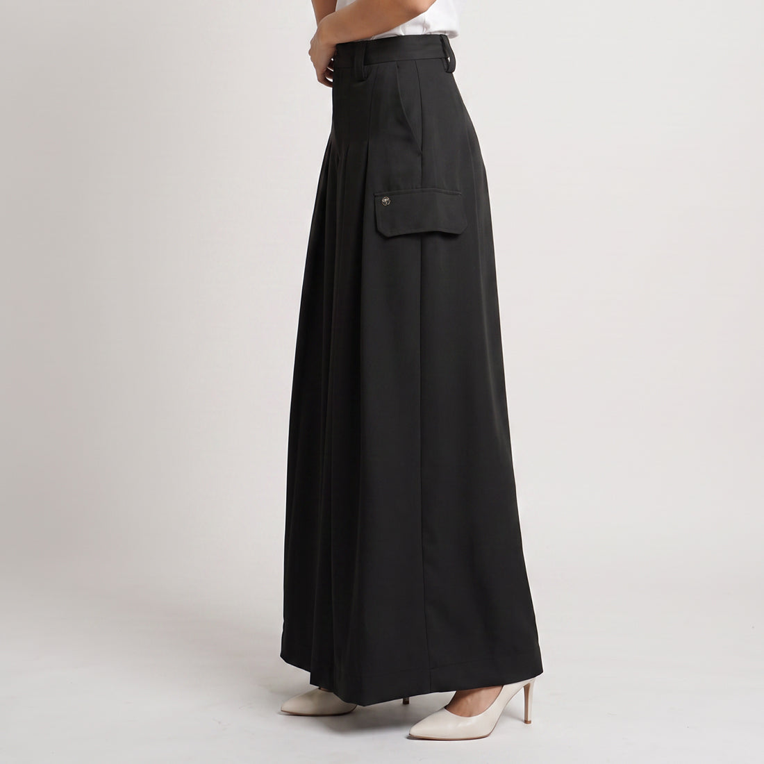 Triset Ladies High Rise pleated Palazzo pants | Celana Wanita Lurus Besar | LP6005590