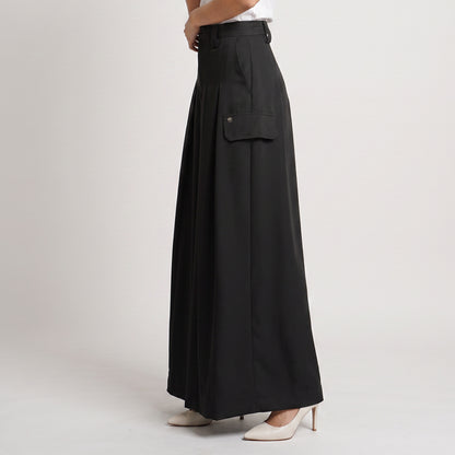 Triset Ladies High Rise pleated Palazzo pants | Celana Wanita Lurus Besar | LP6005590