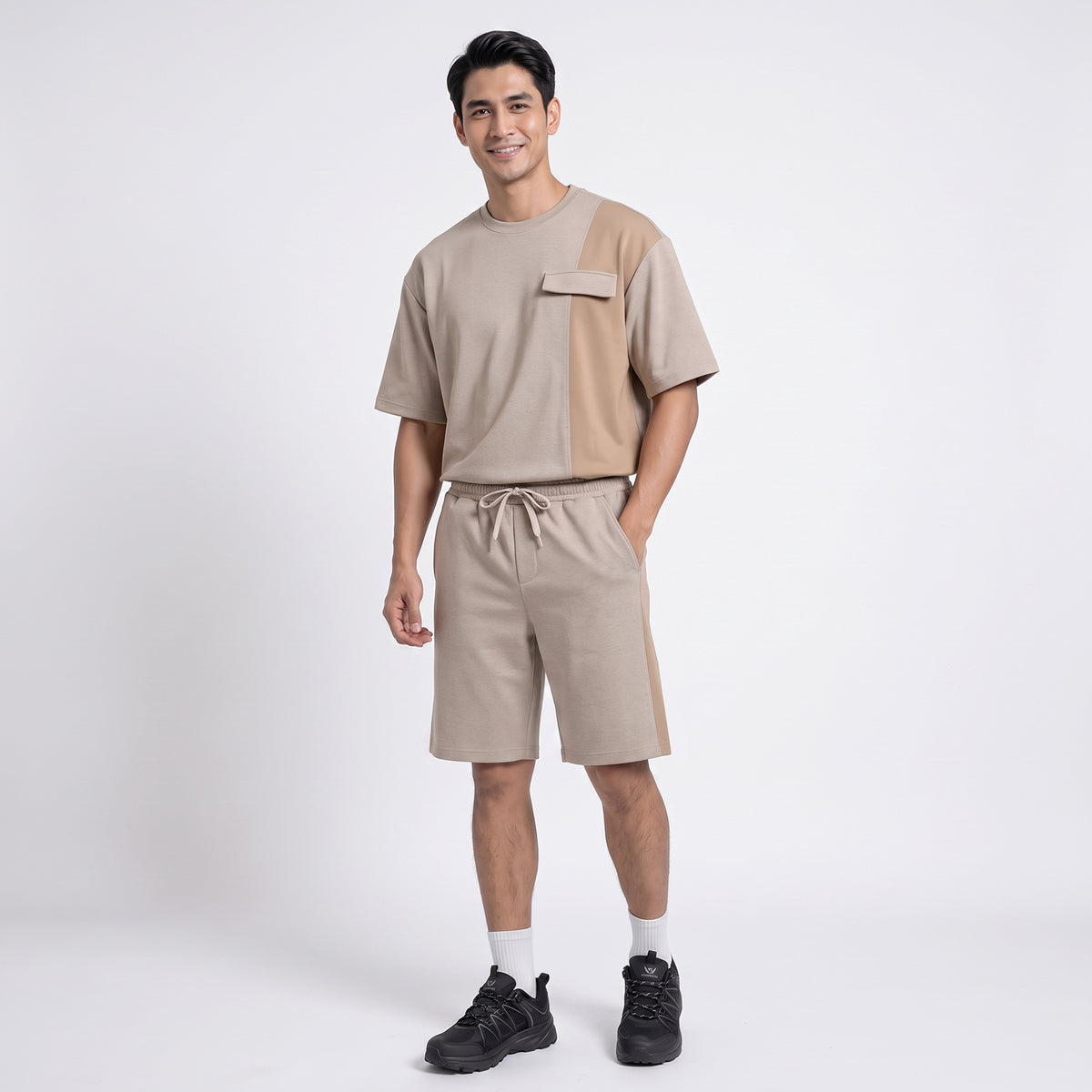 WATCHOUT CELANA PENDEK SWEAT SHORT PRIA ONE SET | REGULER FIT | CASUAL | JP400195A06