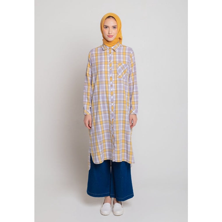 Triset Ladies Midi Dress Wanita Lengan Panjang Asimetris | Reguler Fit | LD3028601