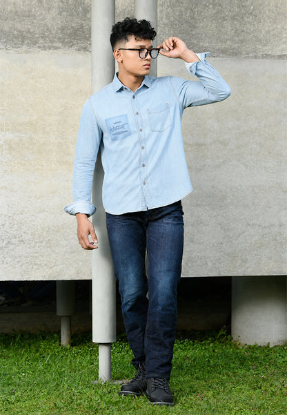 WATCHOUT KEMEJA PRIA LENGAN PANJANG | SLIM FIT | JEANS | JS3034010