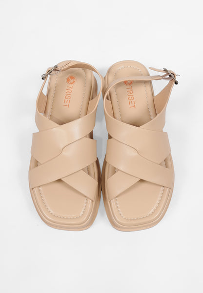 Triset Sandal Wanita | Casual | Cross Strap | Flat - TF8004303