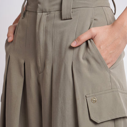 Triset Ladies High Rise pleated Palazzo pants | Celana Wanita Lurus Besar | LP6005590