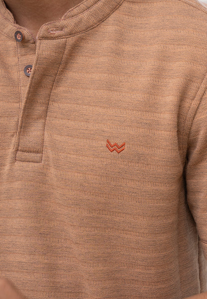 Watchout Kaos Pakaian Pria Kerah Mandarin Lengan Pendek Henley | Reguler Fit | Casual | WK401280014