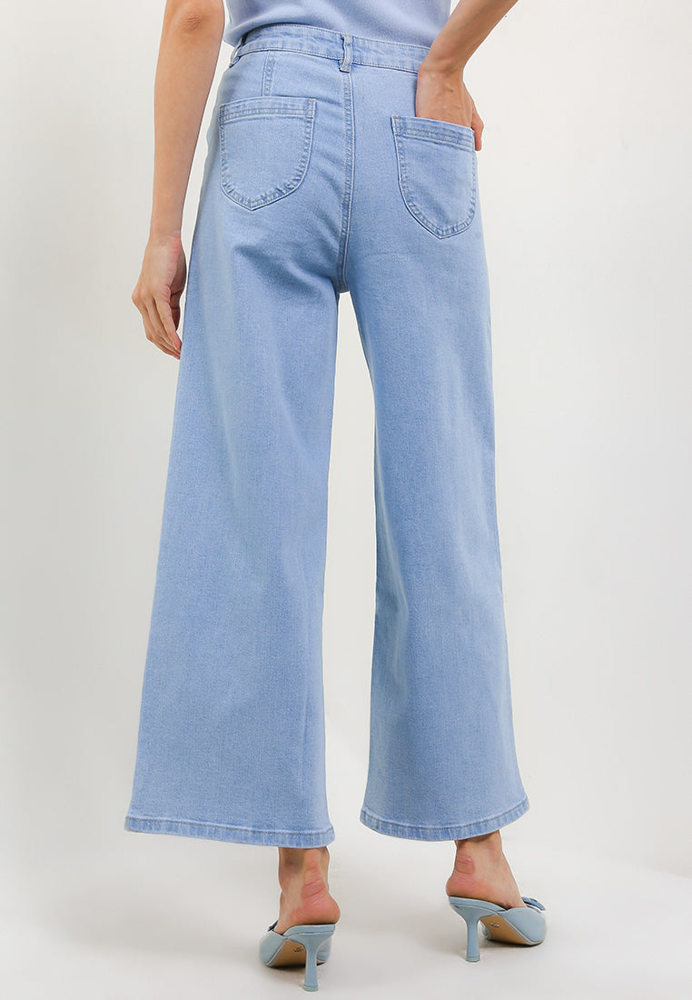 Triset Casual Celana Jeans Wanita Cullote Highwaist | Wide Leg | TP6005210