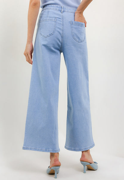 Triset Casual Celana Jeans Wanita Cullote Highwaist | Wide Leg | TP6005210