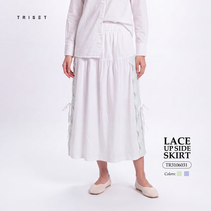 Triset Rok Maxi Wanita Tiered Bordir Tali Pita A Line | Reguler Fit | TN301439A