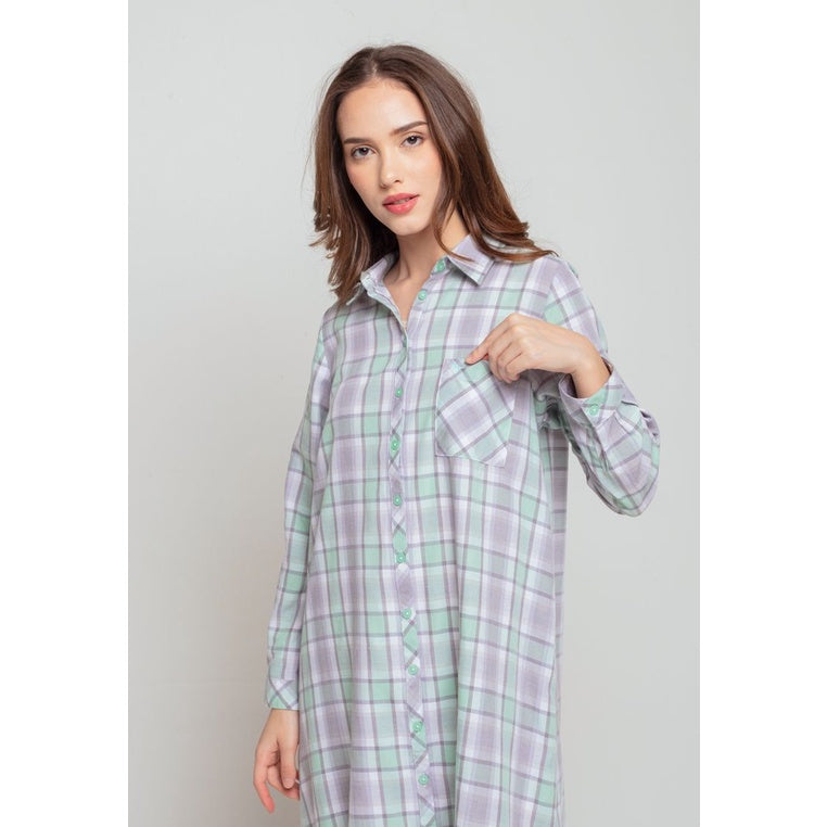 Triset Ladies Midi Dress Wanita Lengan Panjang Asimetris | Reguler Fit | LD3028601