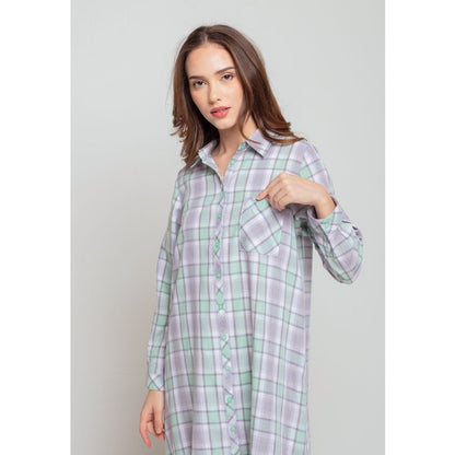 Triset Ladies Midi Dress Wanita Lengan Panjang Asimetris | Reguler Fit | LD3028601