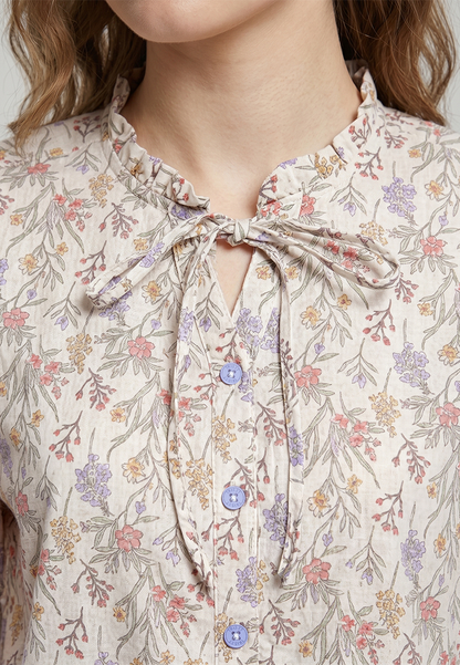 Triset Ladies Blouse Floral Wanita Lengan Tiga Perempat | Reguler Fit | LR3052678