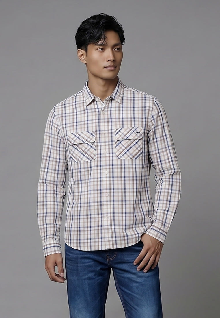 Watchout Kemeja Pria Lengan Panjang | Slim Fit | Jeans | JS3033601
