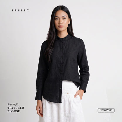 Triset Ladies Blouse Wanita Lengan Panjang Asimetris | Relaxed Fit | LR3052890