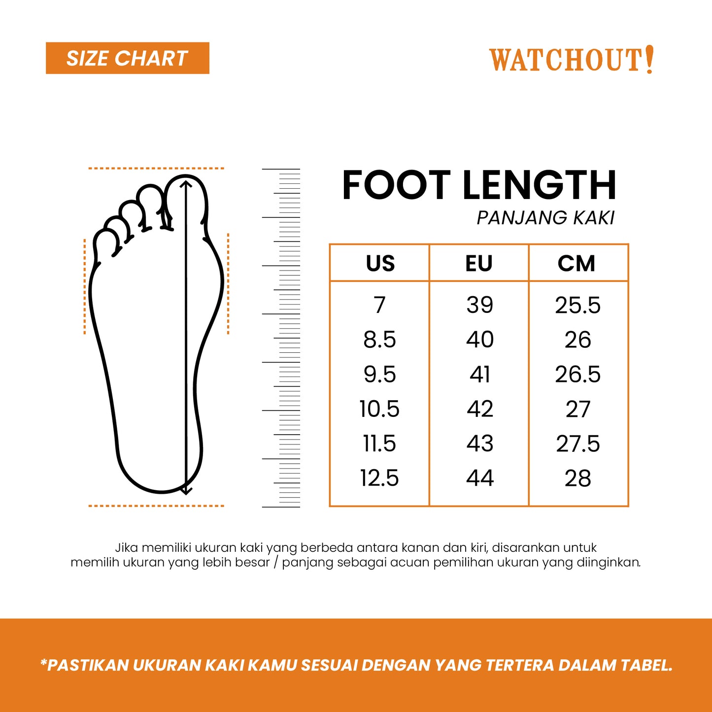 Watchout Sandal Pria Jepit | Thongs | Casual | Size 39 - 43 | WY1017903