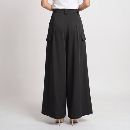 Triset Ladies High Rise pleated Palazzo pants | Celana Wanita Lurus Besar | LP6005590