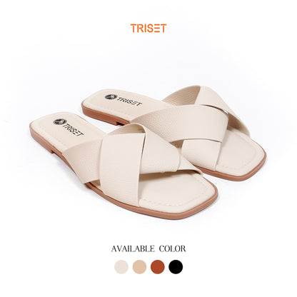 Triset Sandal Wanita | Flat | Slide | Selop Casual | TF6400203