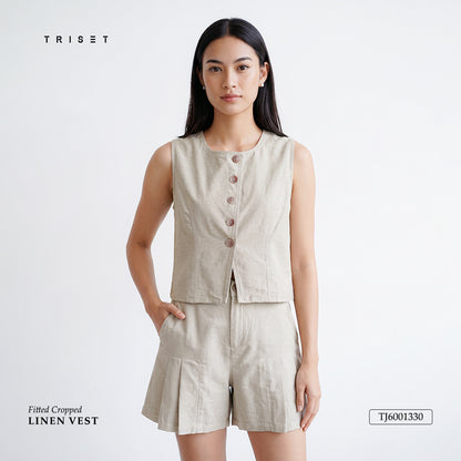 Triset Casual Rompi Outer Wanita Semi Crop Tanpa Lengan | Reguler Fit | TJ60011330