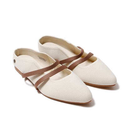 Triset Sepatu Wanita | Knit Cross-Strap | Flat | Mules | TF7001909