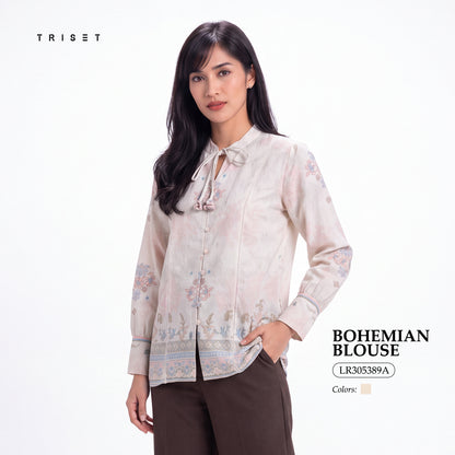 Triset Ladies Blouse Wanita Floral Lengan Panjang | Reguler Fit | LR305389A